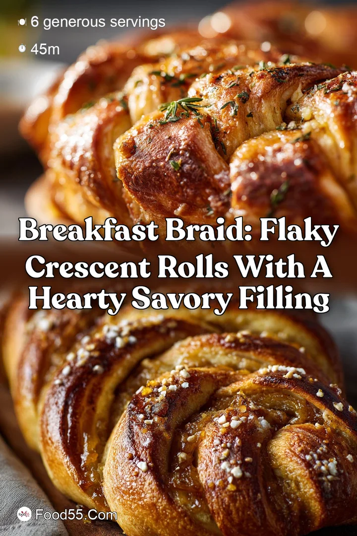 Breakfast Braid: Flaky Crescent Rolls with a Hearty Savory Filling