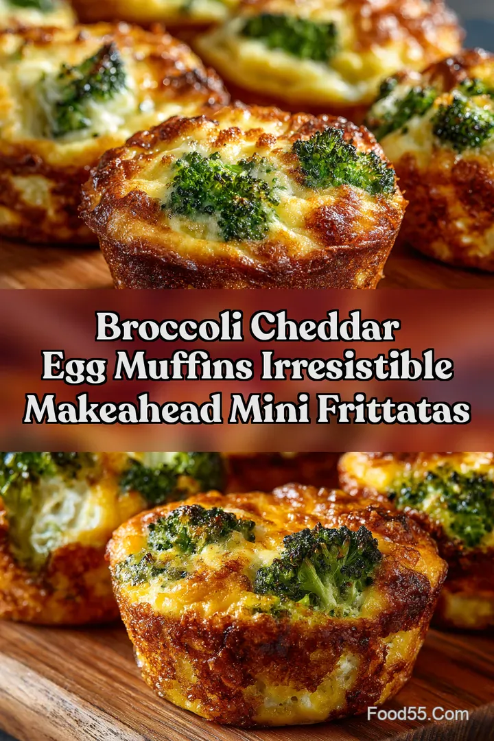 Broccoli Cheddar Egg Muffins Irresistible MakeAhead Mini Frittatas