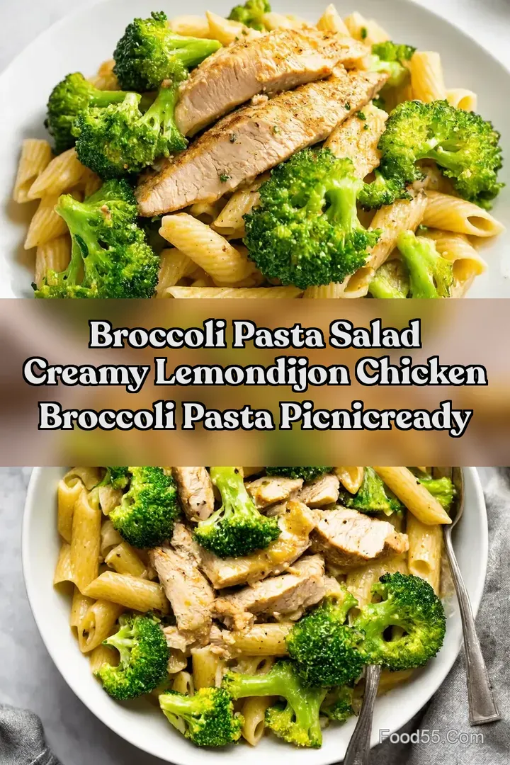 Broccoli Pasta Salad Creamy LemonDijon Chicken Broccoli Pasta PicnicReady