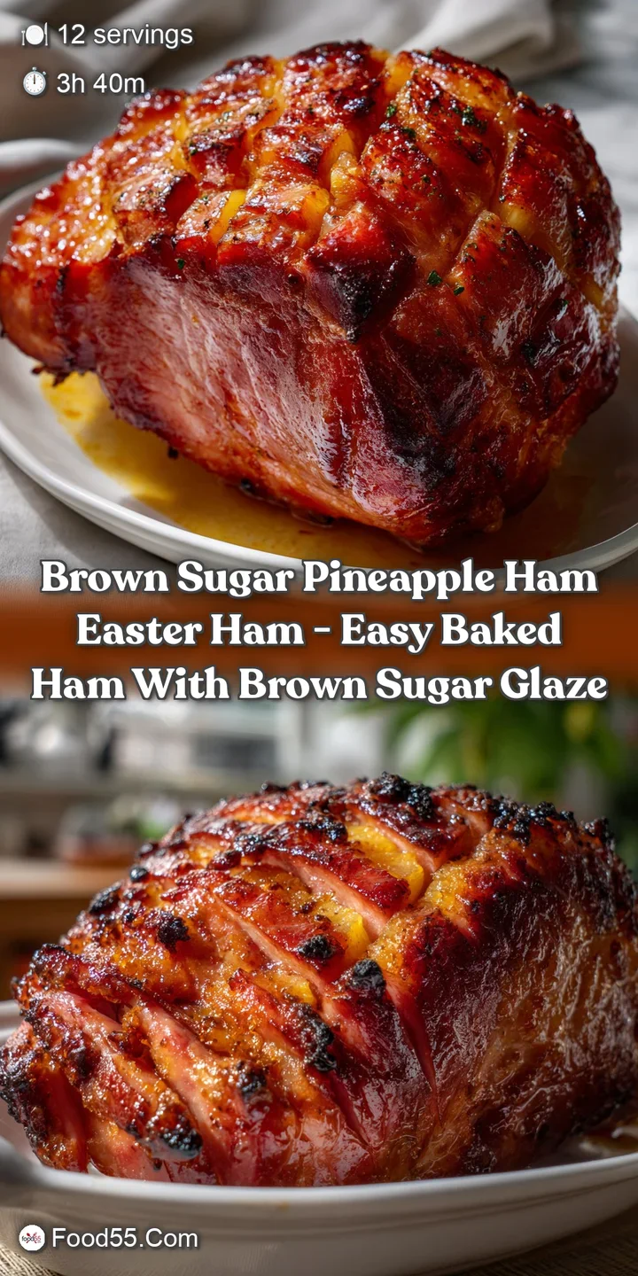 Brown Sugar Pineapple Ham Easter Ham - Easy Baked Ham With Brown Sugar Glaze