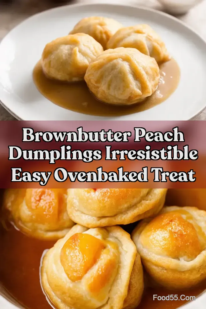 BrownButter Peach Dumplings Irresistible Easy OvenBaked Treat