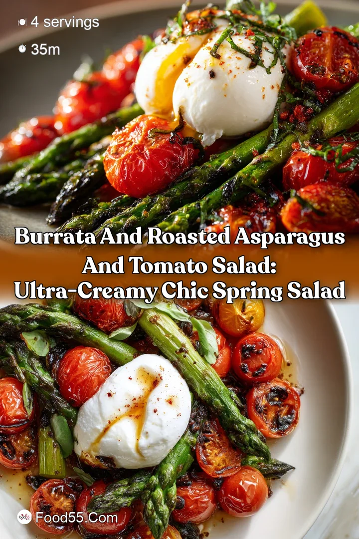 Burrata and Roasted Asparagus and Tomato Salad: Ultra-Creamy Chic Spring Salad