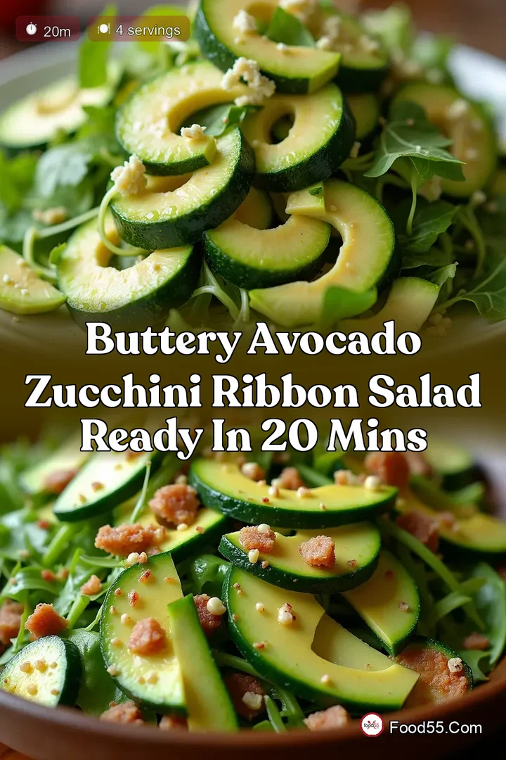 Buttery Avocado Zucchini Ribbon Salad Ready in 20 Mins