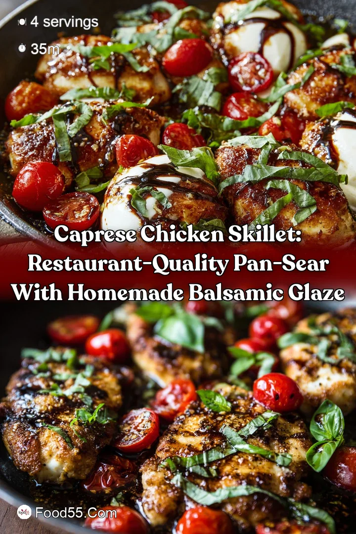 Caprese Chicken Skillet: Restaurant-Quality Pan-Sear with Homemade Balsamic Glaze