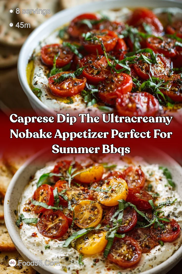 Caprese Dip The UltraCreamy NoBake Appetizer Perfect for Summer BBQs