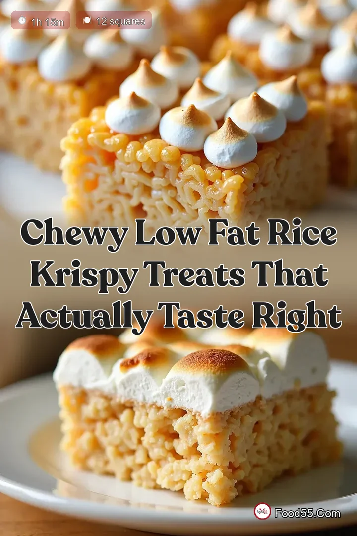 Chewy Low Fat Rice Krispy Treats That Actually Taste Right