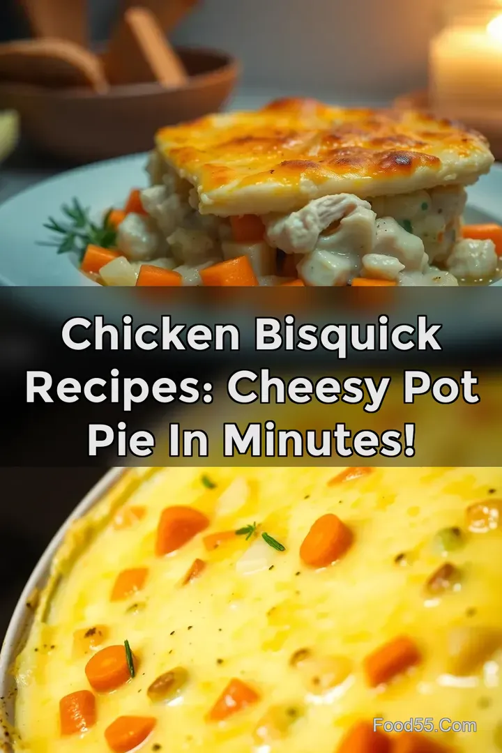 Chicken Bisquick Recipes: Cheesy Pot Pie In Minutes! : PIN FOR LATER Chicken Bisquick Recipes: Cheesy Pot Pie In Minutes!