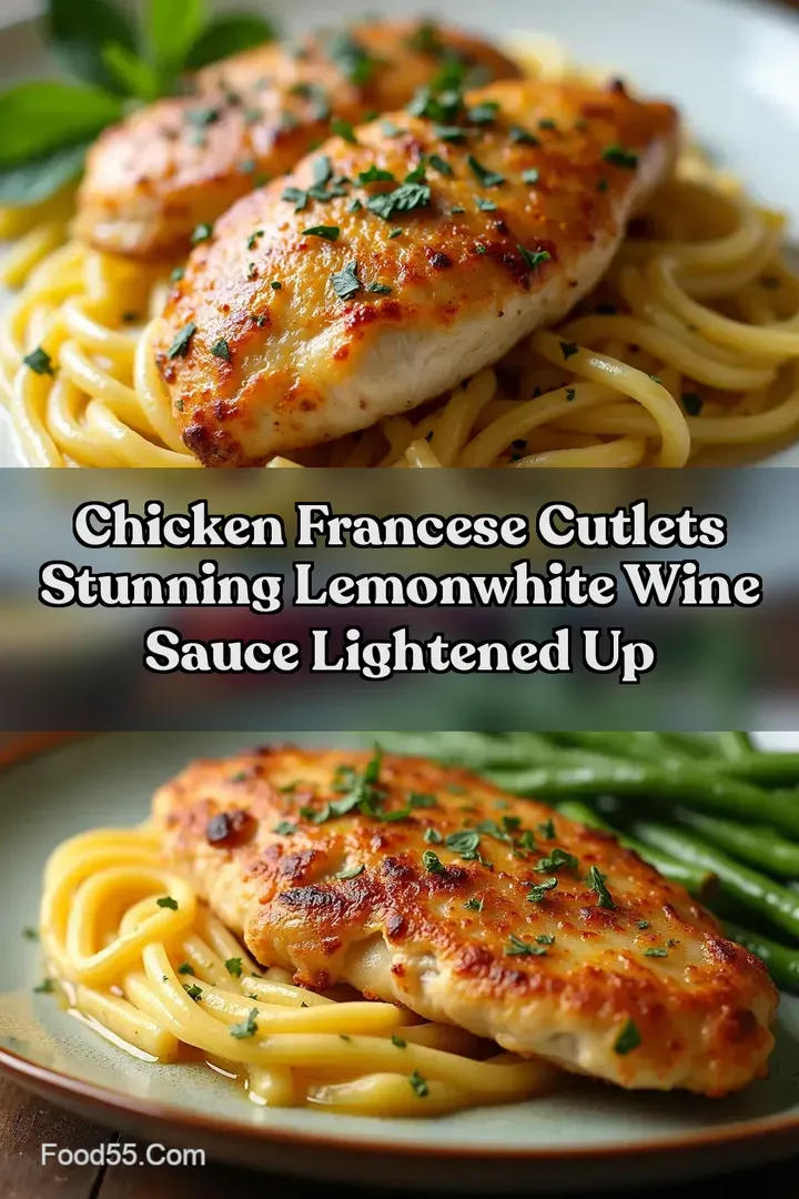 Chicken Francese Cutlets Stunning LemonWhite Wine Sauce Lightened Up