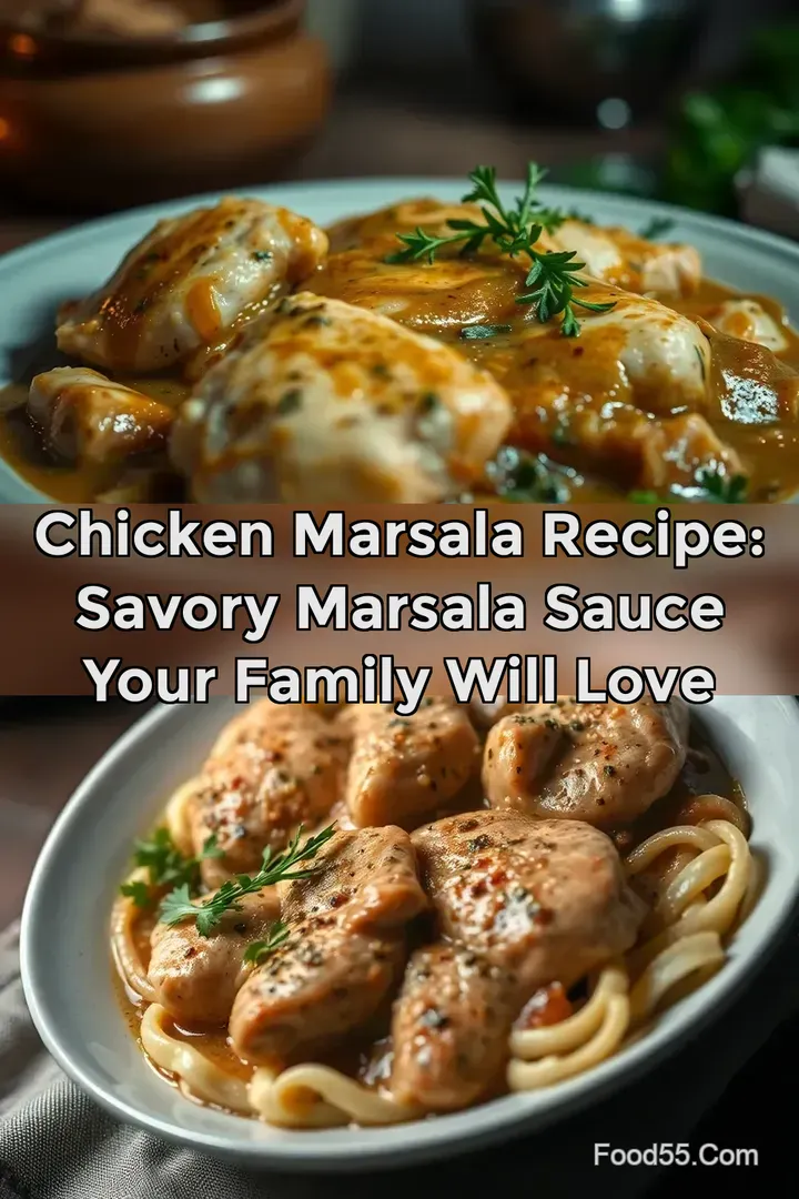 Chicken Marsala Recipe: Savory Marsala Sauce Your Family Will Love : PIN FOR LATER Chicken Marsala Recipe: Savory Marsala Sauce Your Family Will Love