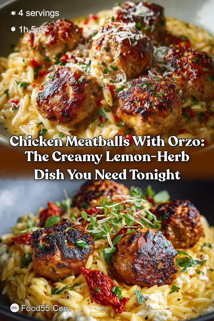 Chicken Meatballs with Orzo: The Creamy Lemon-Herb Dish You Need Tonight