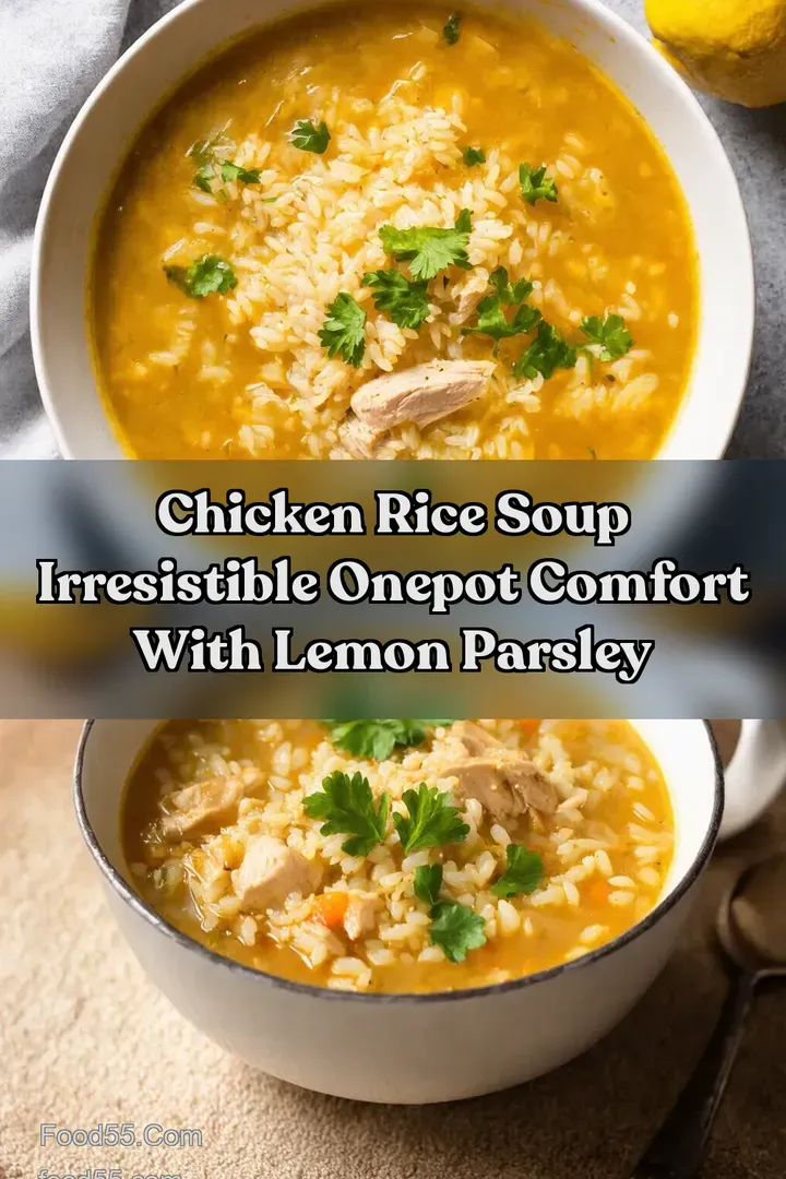 Chicken Rice Soup Irresistible OnePot Comfort With Lemon Parsley