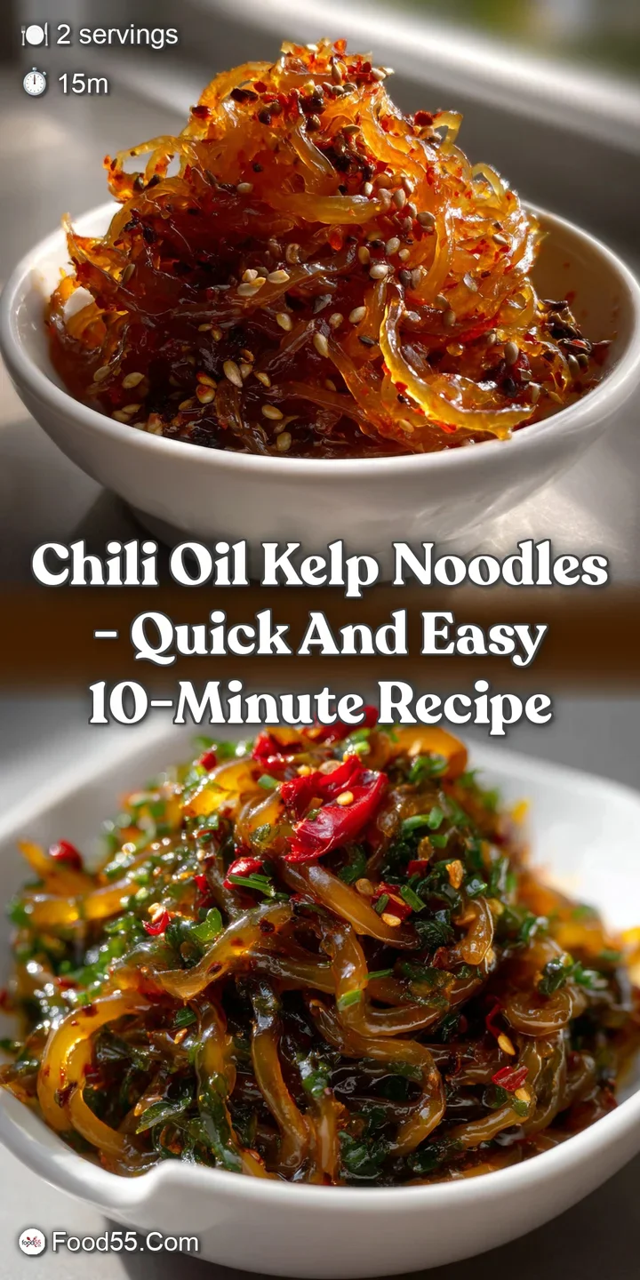 Chili Oil Kelp Noodles - Quick and Easy 10-Minute Recipe