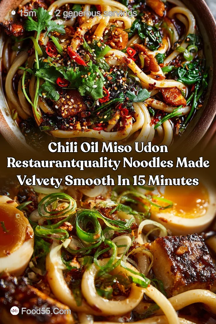 Chili Oil Miso Udon RestaurantQuality Noodles Made Velvety Smooth in 15 Minutes