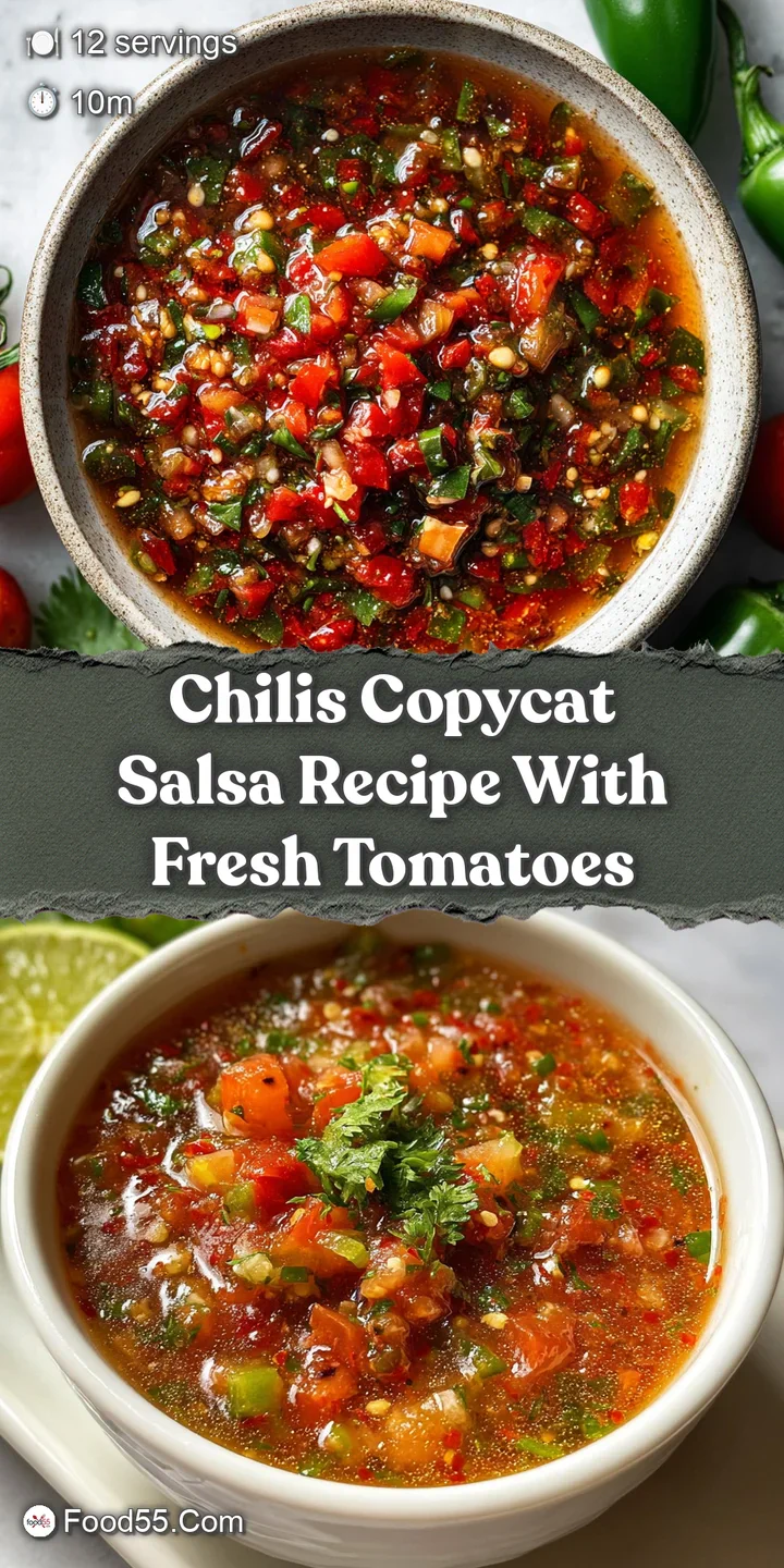 Close-up of chunky red salsa, showing the juicy texture of tomatoes, onions, and peppers, flecked with green cilantro. Irr...