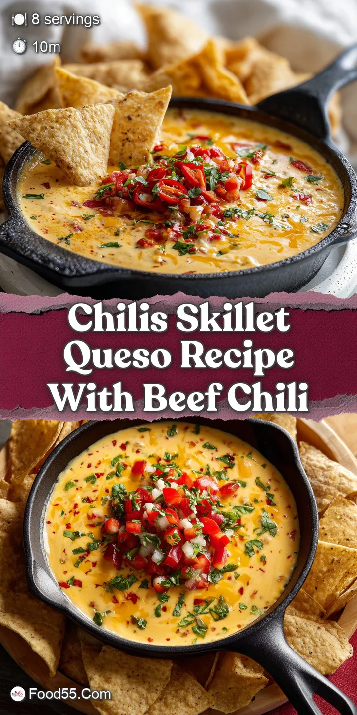 Close-up of warm, melted cheese dip with a slight crust, showcasing its creamy texture and flecks of seasoning.