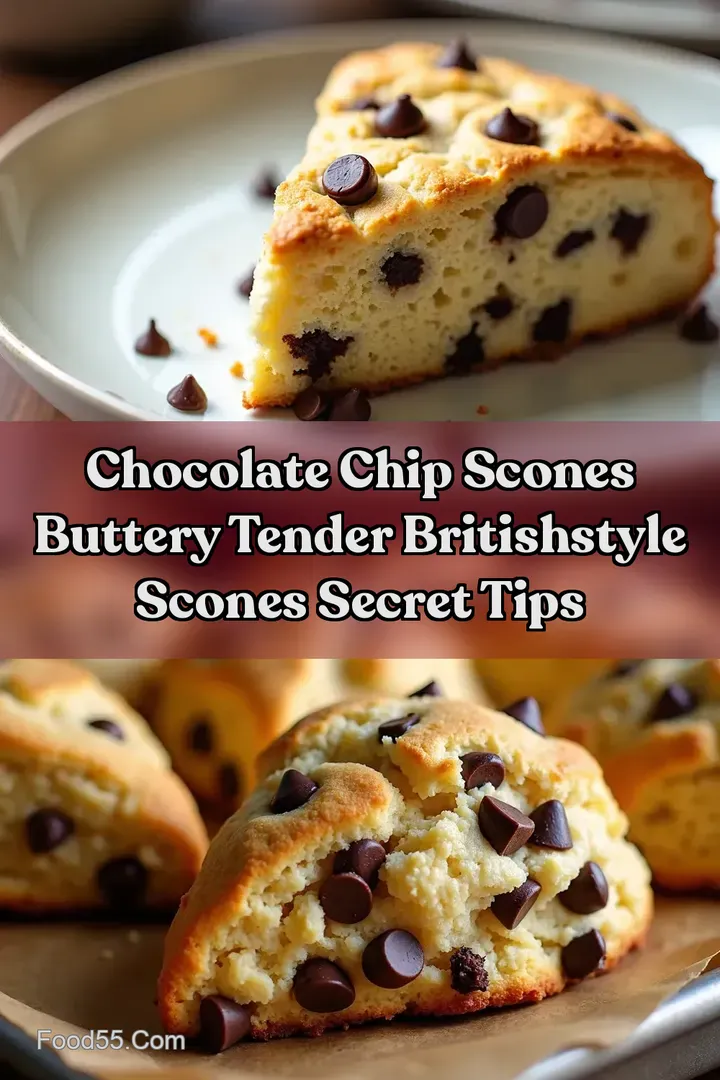 Chocolate Chip Scones Buttery Tender BritishStyle Scones Secret Tips