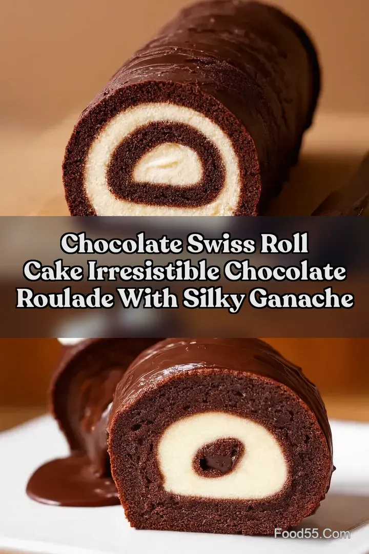 Chocolate Swiss Roll Cake Irresistible Chocolate Roulade With Silky Ganache