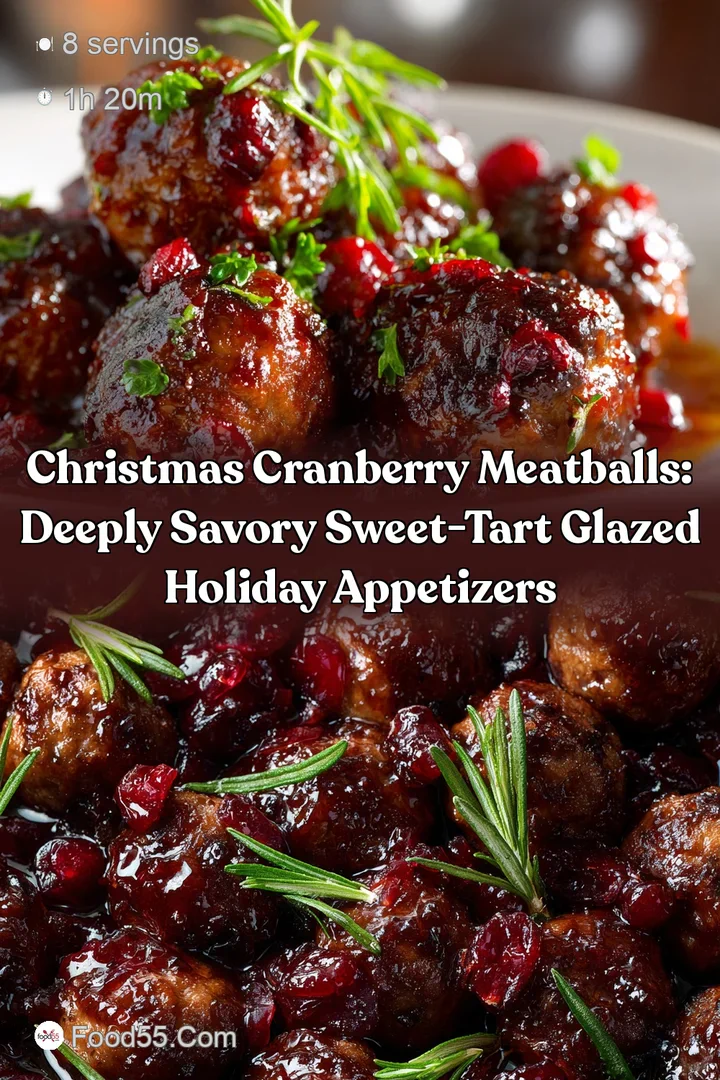 Christmas Cranberry Meatballs: Deeply Savory Sweet-Tart Glazed Holiday Appetizers