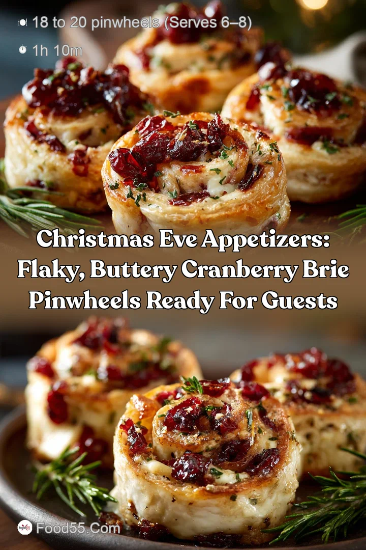 Christmas Eve Appetizers: Flaky Buttery Cranberry Brie Pinwheels Ready for Guests