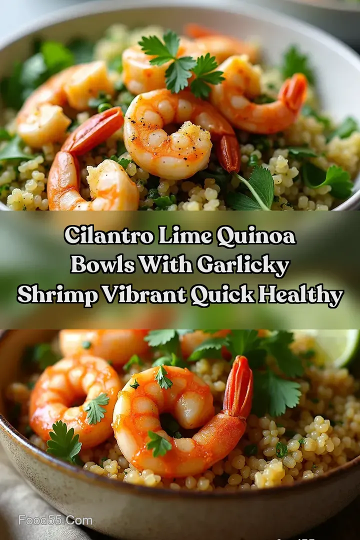Cilantro Lime Quinoa Bowls With Garlicky Shrimp Vibrant Quick Healthy