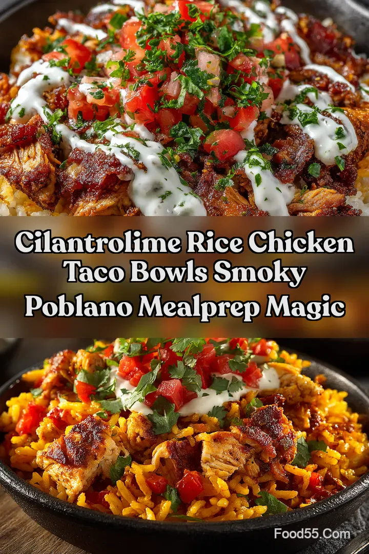 CilantroLime Rice Chicken Taco Bowls Smoky Poblano MealPrep Magic