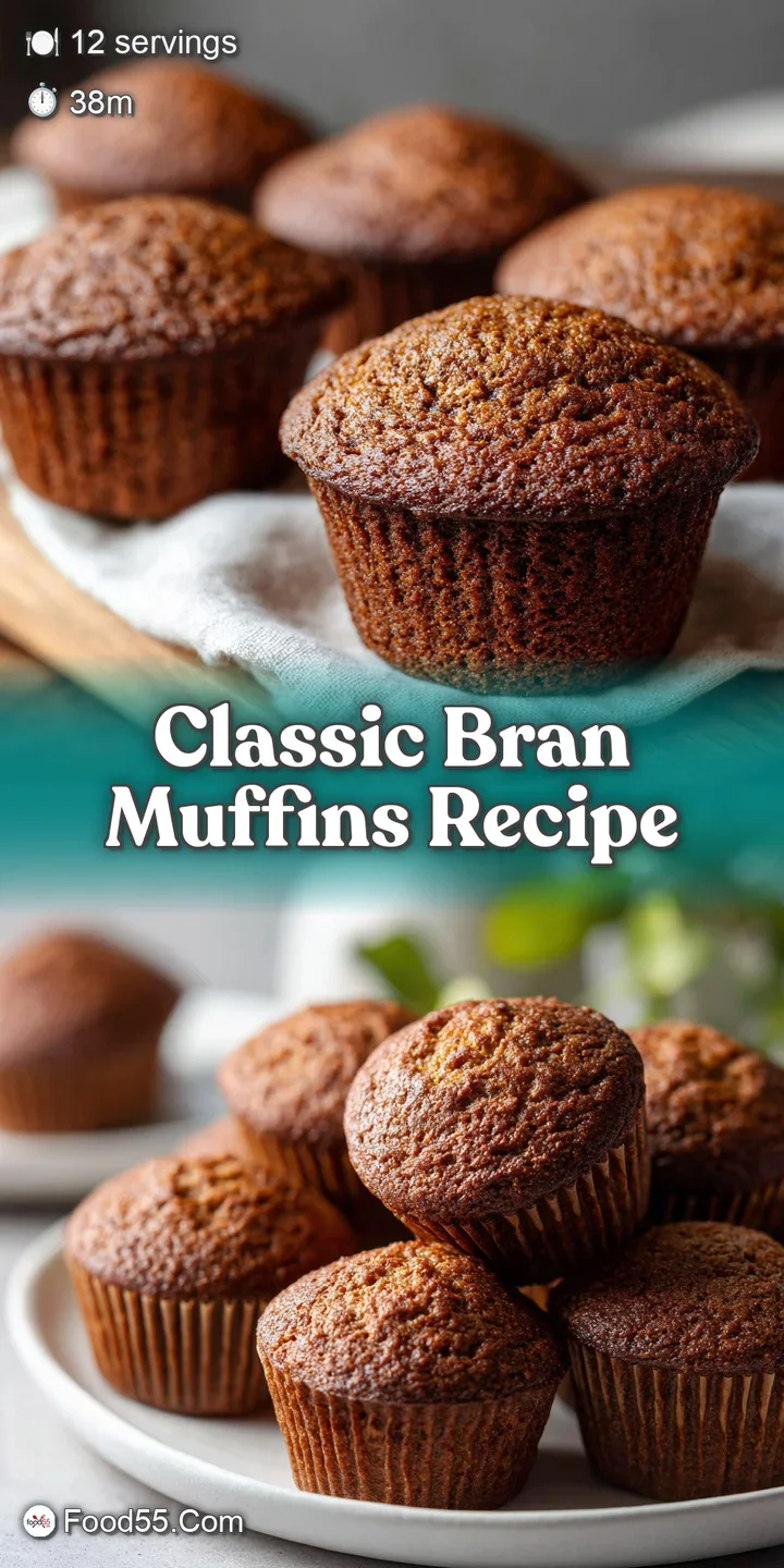 Close-up of a textured bran muffin top, flecked with dark molasses. Light streams across its slightly uneven surface, invi...