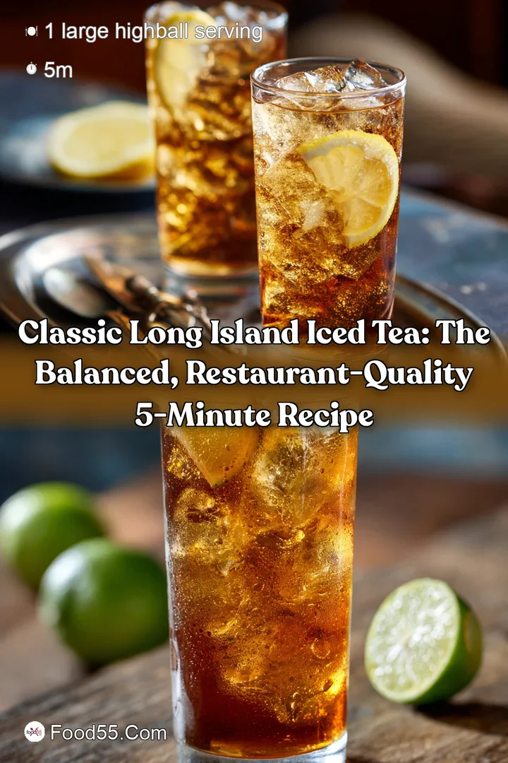 Classic Long Island Iced Tea: The Balanced Restaurant-Quality 5-Minute Recipe