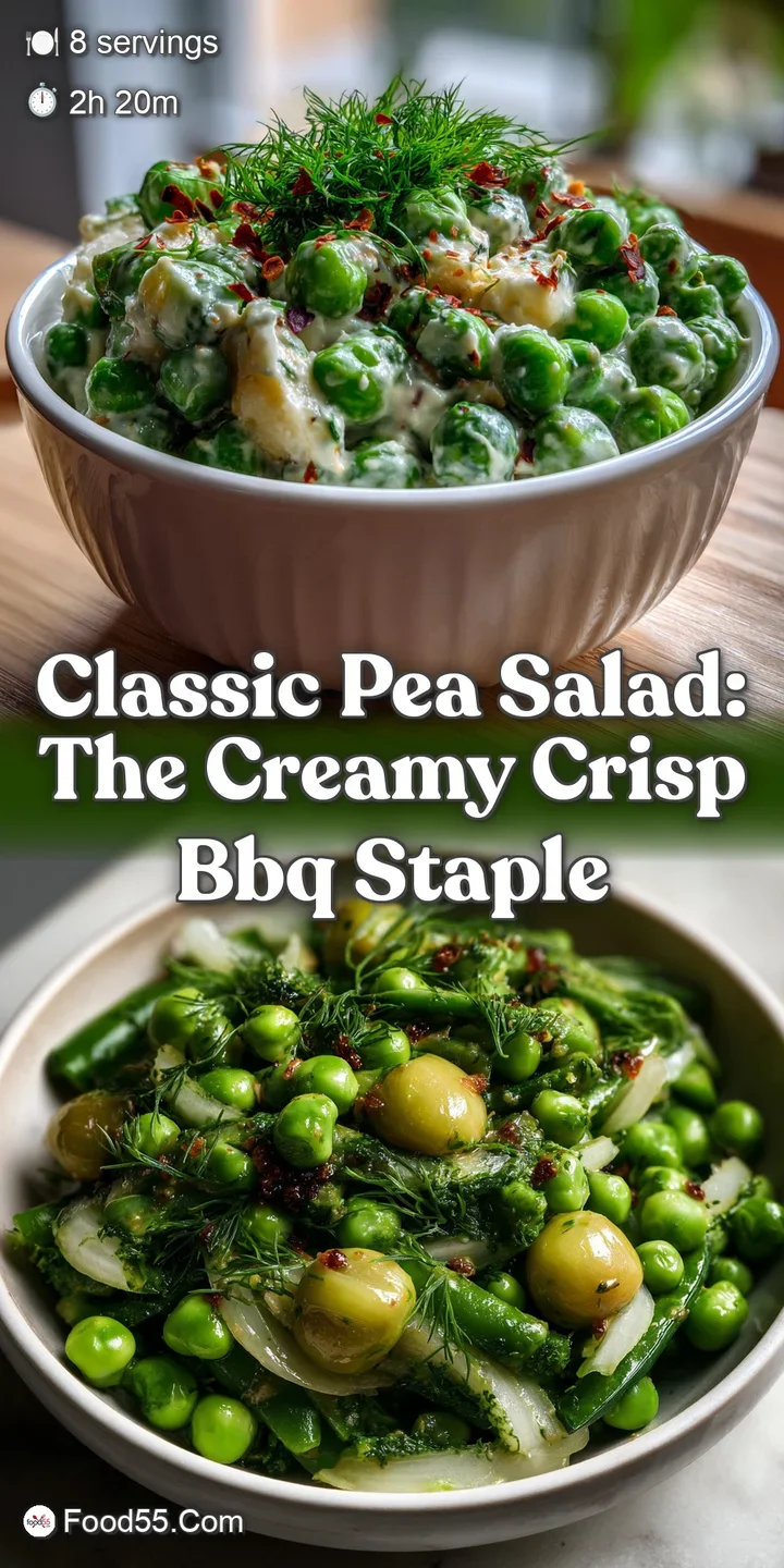 Classic Pea Salad: The Creamy Crisp BBQ Staple