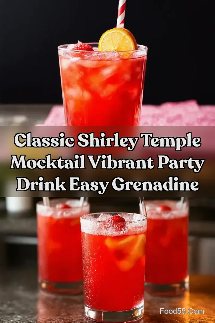 Classic Shirley Temple Mocktail Vibrant Party Drink Easy Grenadine