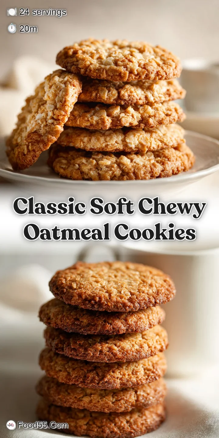 Close-up of a chewy oatmeal cookie showcasing its golden hue and slightly cracked surface, hinting at a soft, delicious bite.