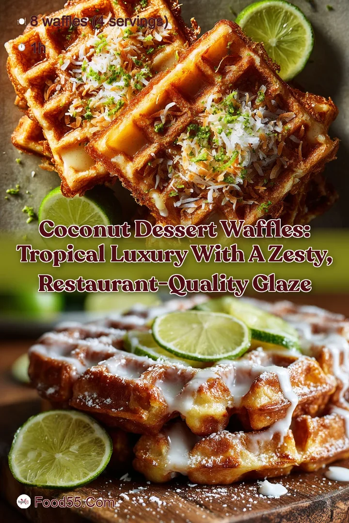 Coconut Dessert Waffles: Tropical Luxury with a Zesty Restaurant-Quality Glaze
