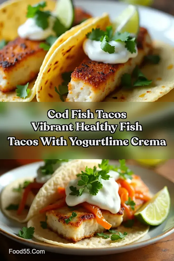 Cod Fish Tacos Vibrant Healthy Fish Tacos with YogurtLime Crema
