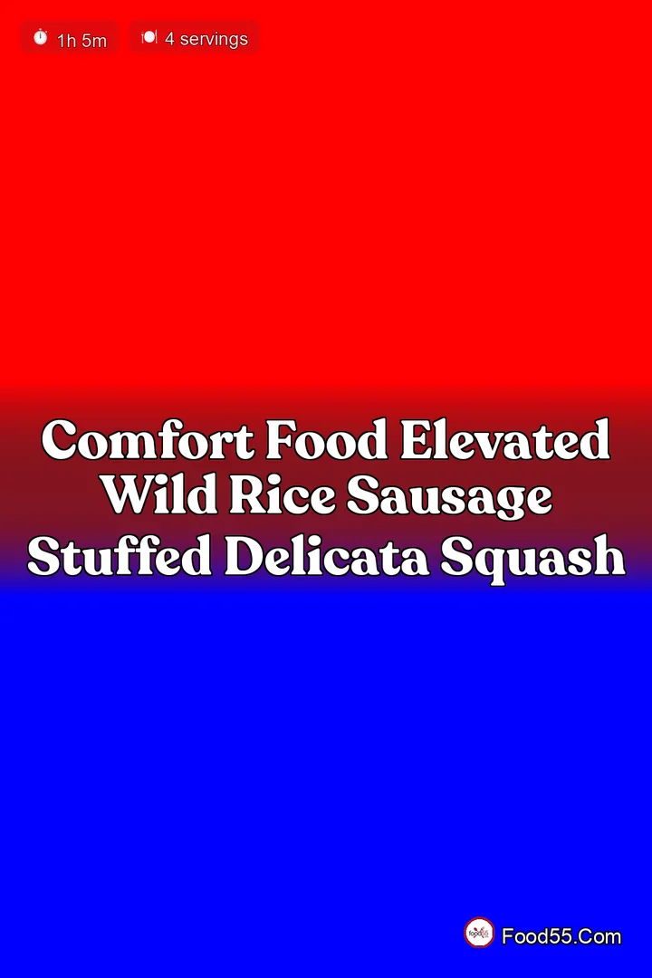 Comfort Food Elevated Wild Rice Sausage Stuffed Delicata Squash