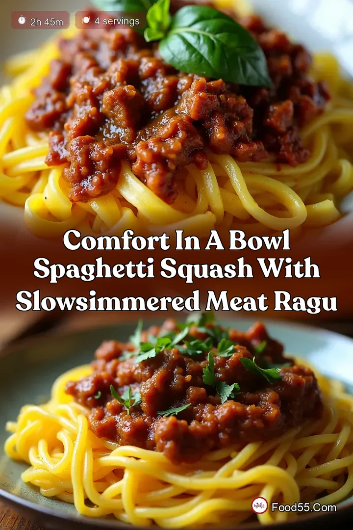 Comfort in a Bowl Spaghetti Squash with SlowSimmered Meat Ragu