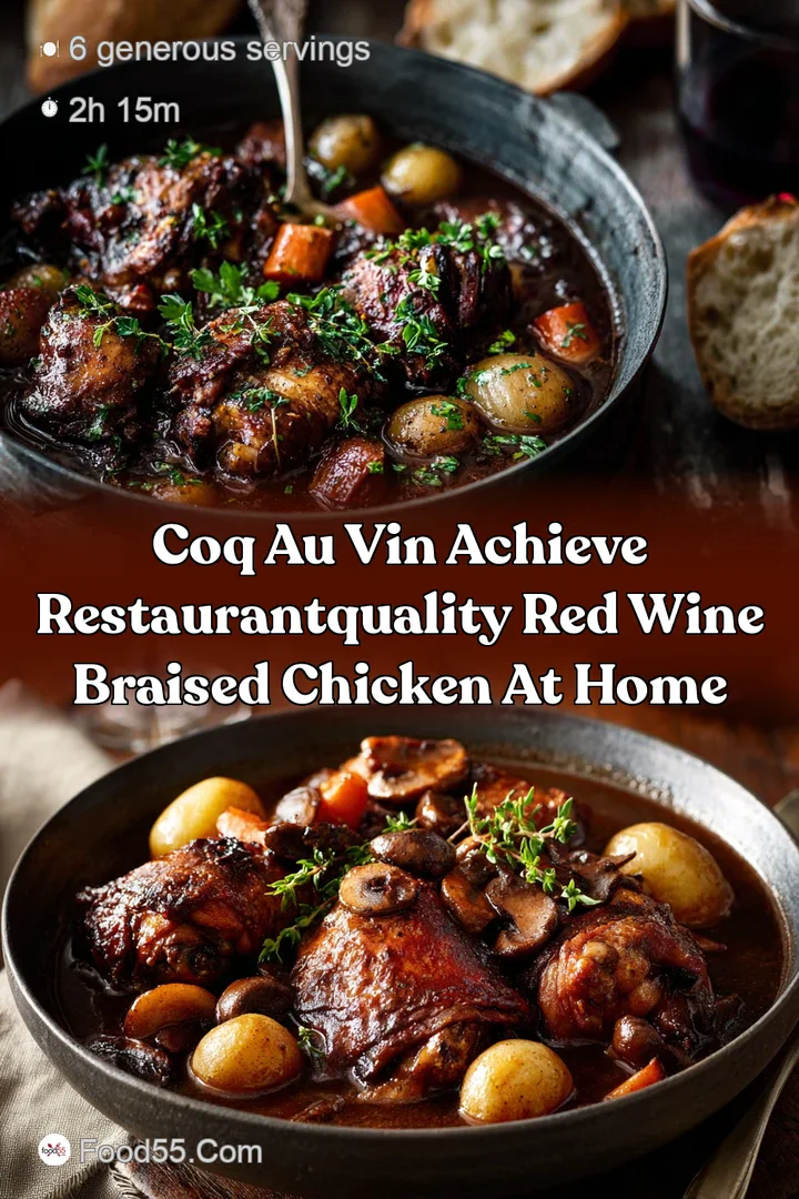Coq Au Vin Achieve RestaurantQuality Red Wine Braised Chicken at Home