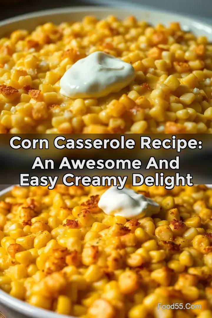 Corn Casserole Recipe: An Awesome And Easy Creamy Delight