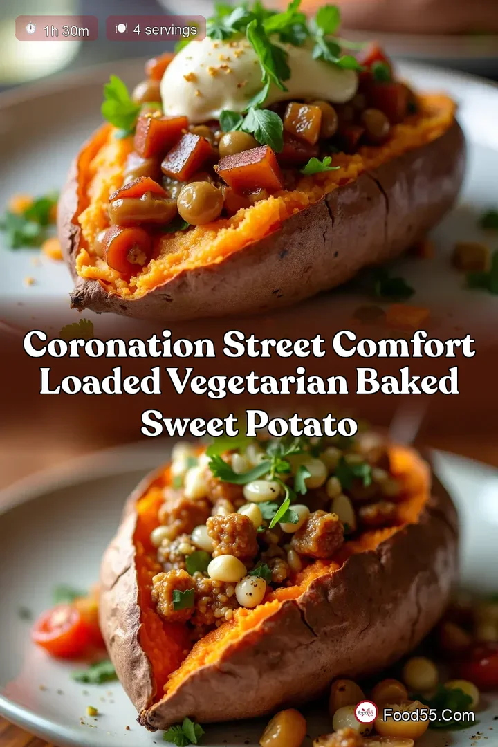 Coronation Street Comfort Loaded Vegetarian Baked Sweet Potato