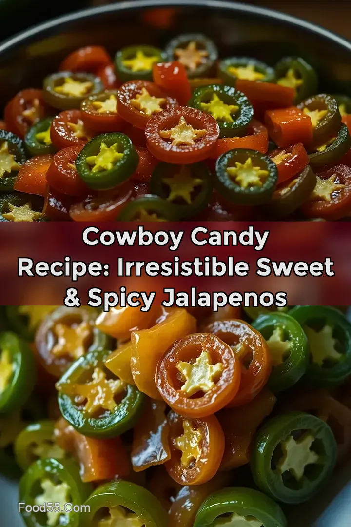 Cowboy Candy Recipe: Irresistible Sweet & Spicy Jalapenos : PIN FOR LATER Cowboy Candy Recipe: Irresistible Sweet & Spicy Jalapenos