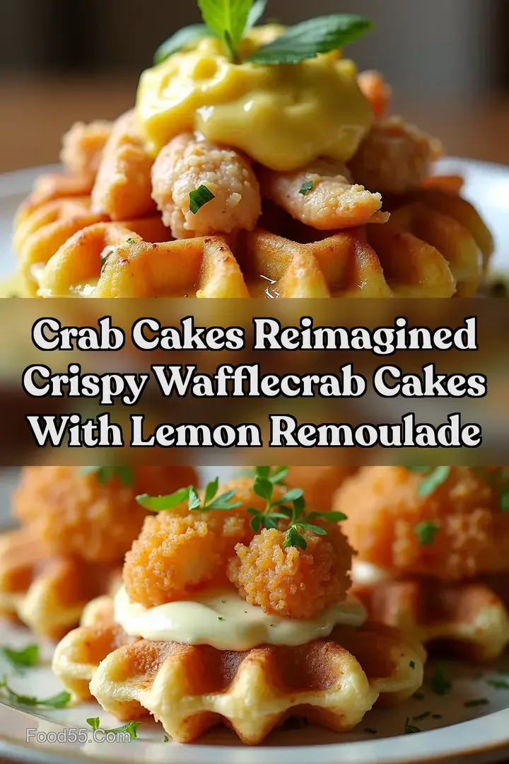 Crab Cakes Reimagined Crispy WaffleCrab Cakes With Lemon Remoulade