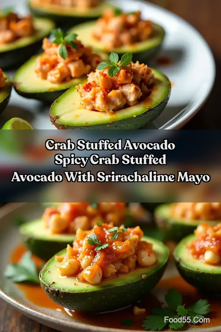 Crab Stuffed Avocado Spicy Crab Stuffed Avocado With SrirachaLime Mayo