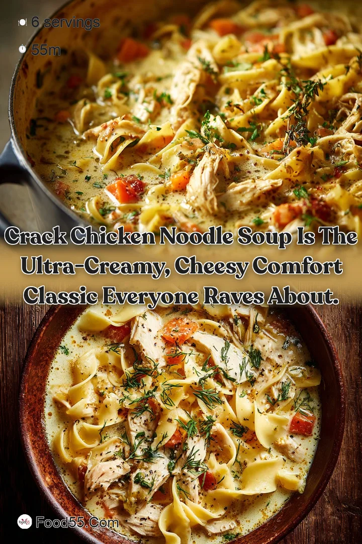 Crack Chicken Noodle Soup is the ultra-creamy cheesy comfort classic everyone raves about.