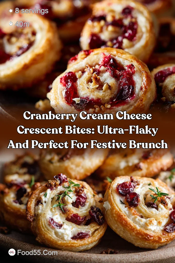 Cranberry Cream Cheese Crescent Bites: Ultra-Flaky and Perfect for Festive Brunch
