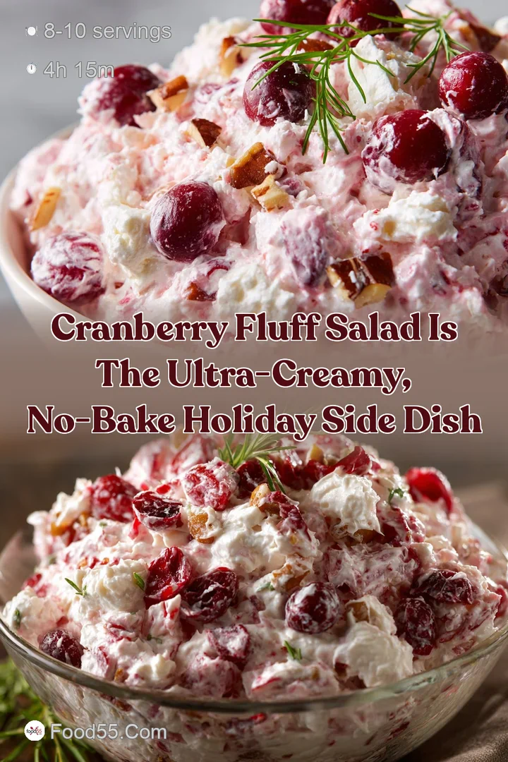 Cranberry Fluff Salad is the Ultra-Creamy No-Bake Holiday Side Dish