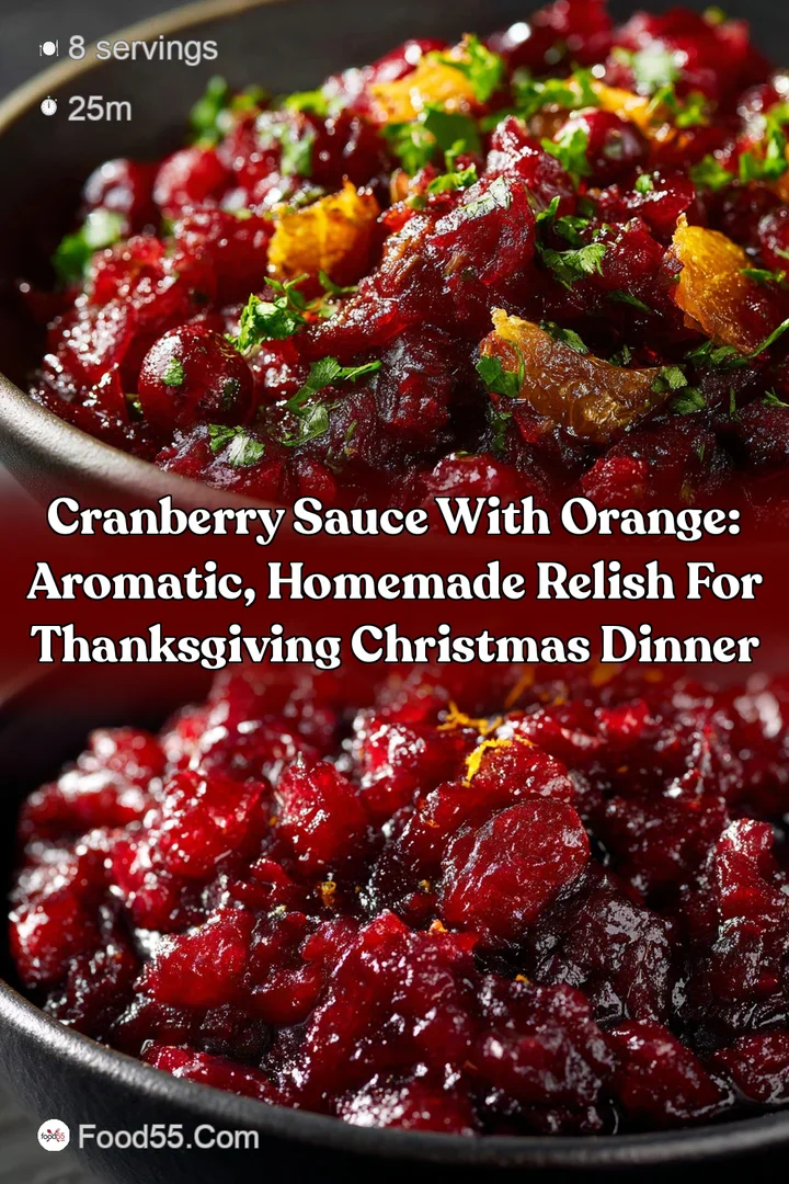Cranberry Sauce with Orange: Aromatic Homemade Relish for Thanksgiving Christmas Dinner