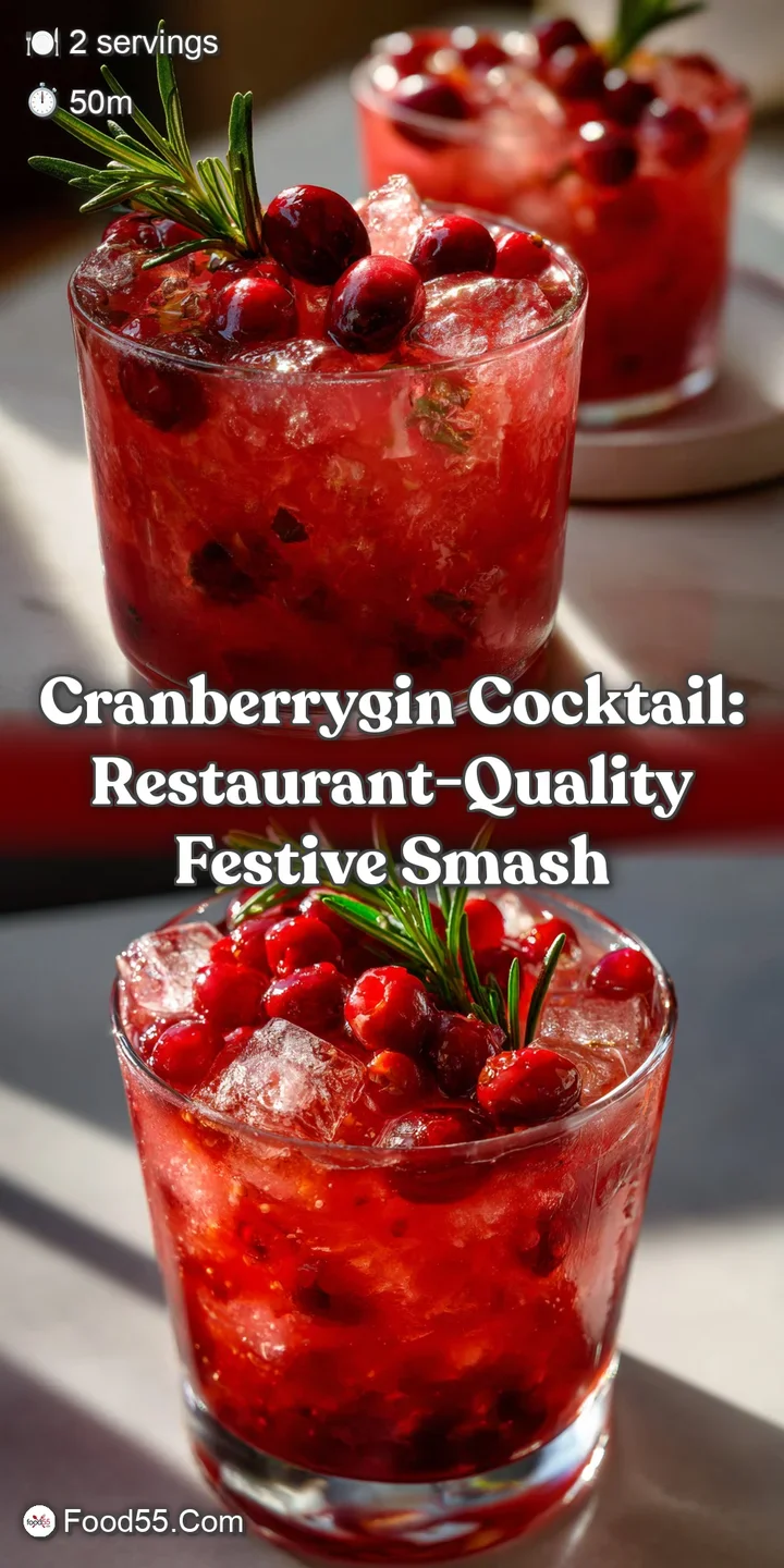 CranberryGin Cocktail: Restaurant-Quality Festive Smash