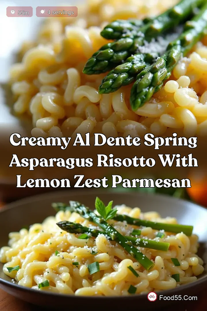 Creamy Al Dente Spring Asparagus Risotto with Lemon Zest Parmesan