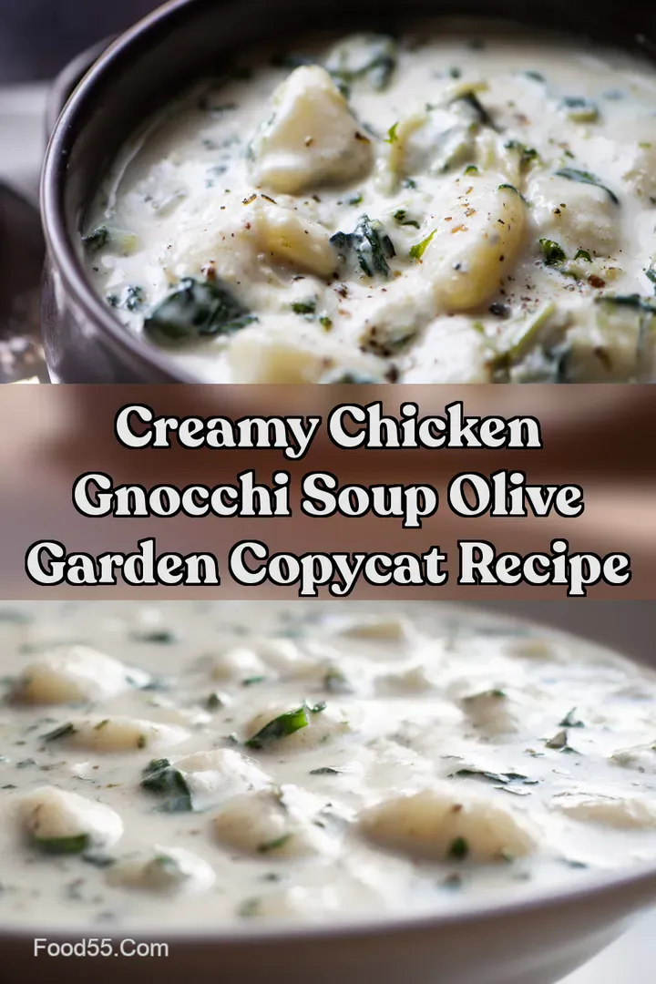 Creamy Chicken Gnocchi Soup Olive Garden Copycat Recipe : PIN FOR LATER Creamy Chicken Gnocchi Soup Olive Garden Copycat Recipe