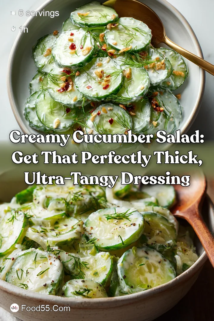 Creamy Cucumber Salad: Get that Perfectly Thick Ultra-Tangy Dressing