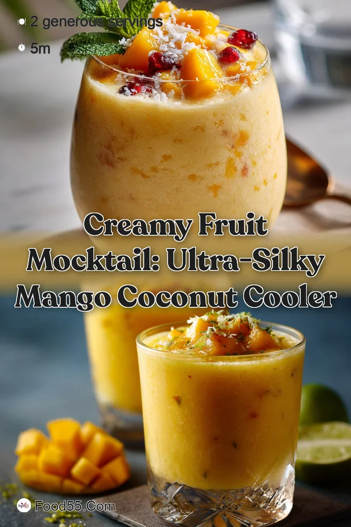 Creamy Fruit Mocktail: Ultra-Silky Mango Coconut Cooler