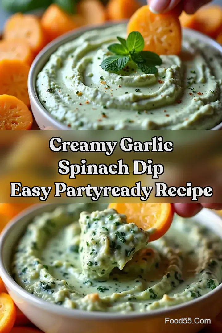 Creamy Garlic Spinach Dip Easy PartyReady Recipe